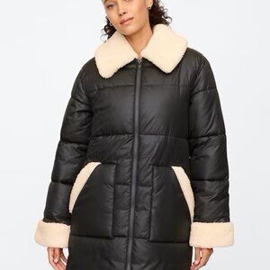 Gap Long Sherpa Puffer Coat sz XL